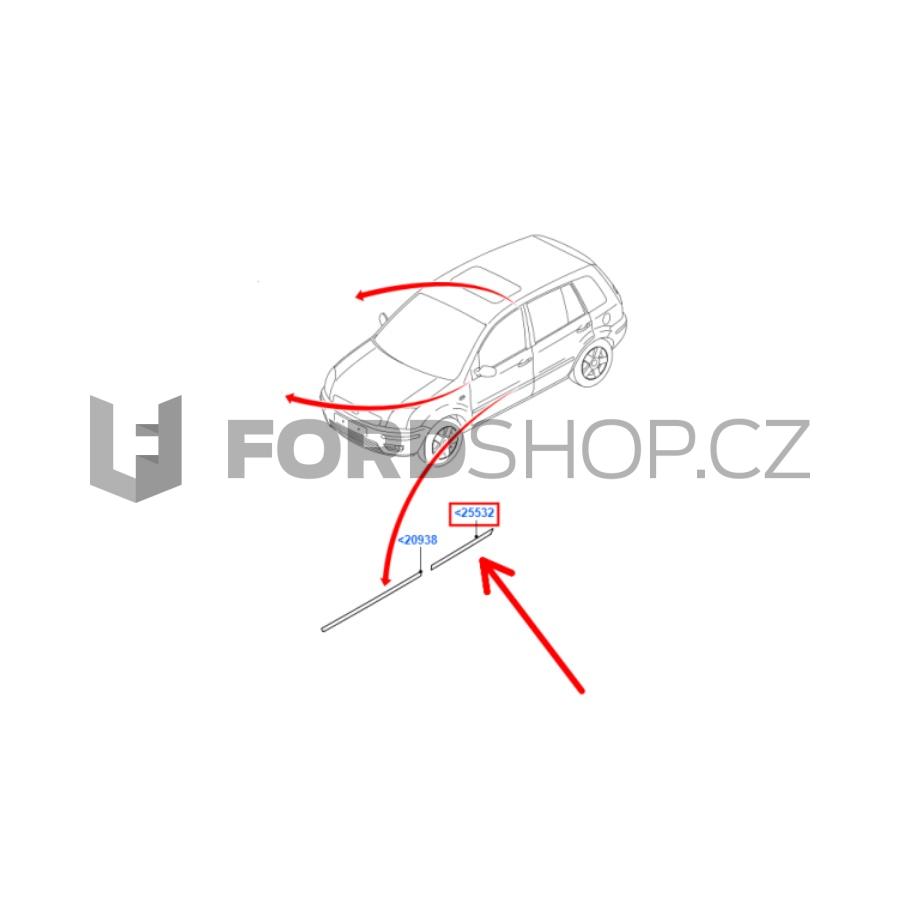 Boční pravá lišta zadní Ford Fiesta/Fusion