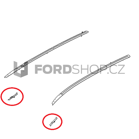 Krytka střešní lišty Ford Focus/C-MAX