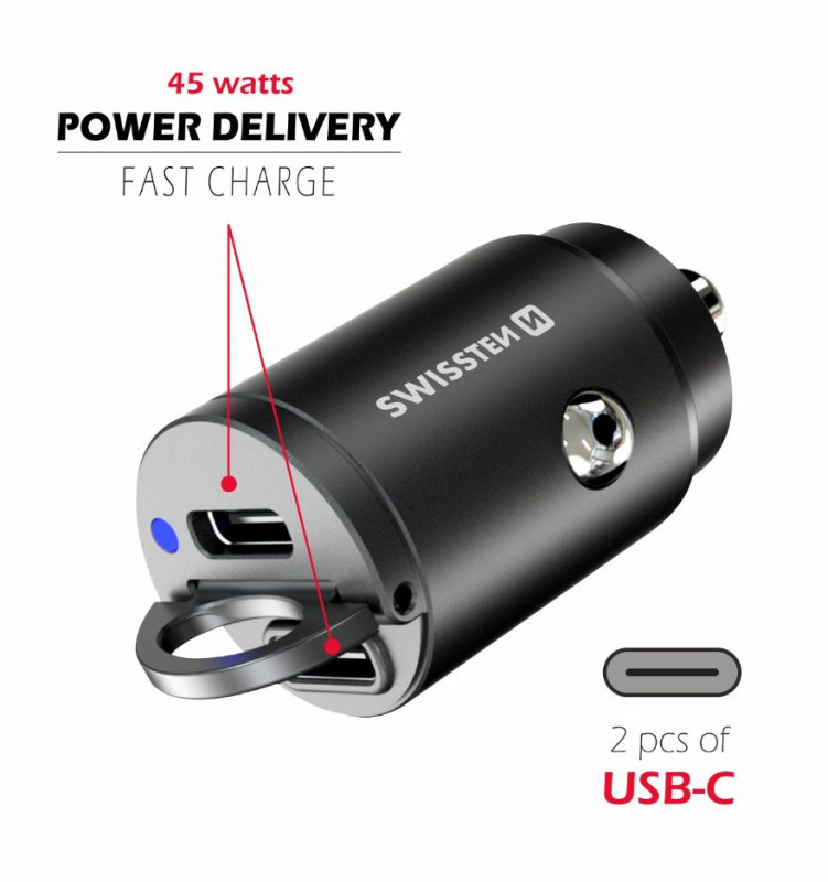 USB-C adaptér 2x (Power Delivery 45W