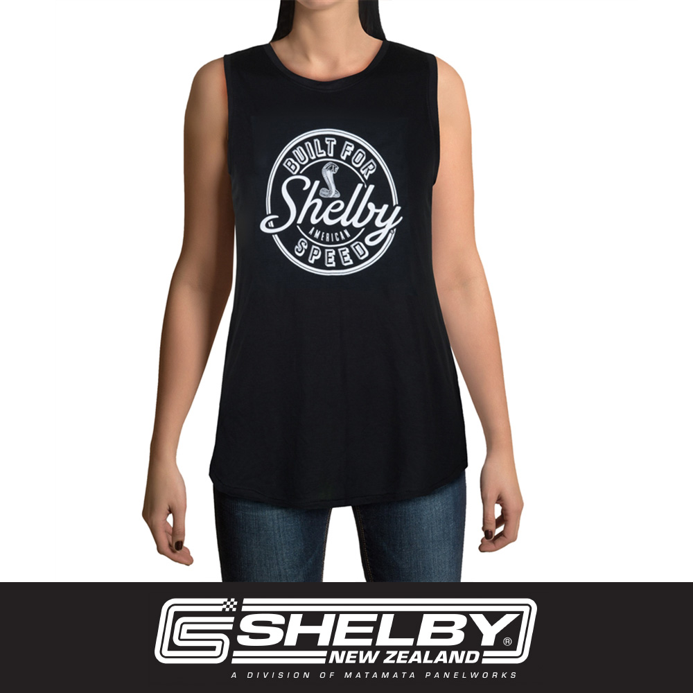 Tričko Shelby Ladies Built for Speed relaxed black tank S